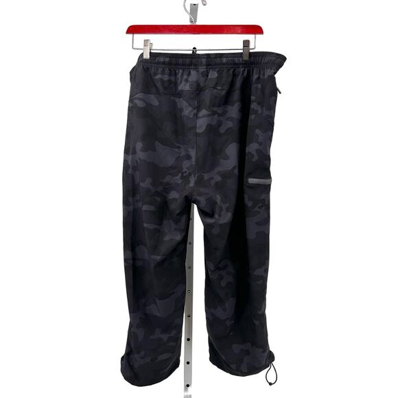 Libin Waterproof Camo Capri Cargo Zipper Pockets Elastic Waistband XXXL Black - Picture 5 of 10